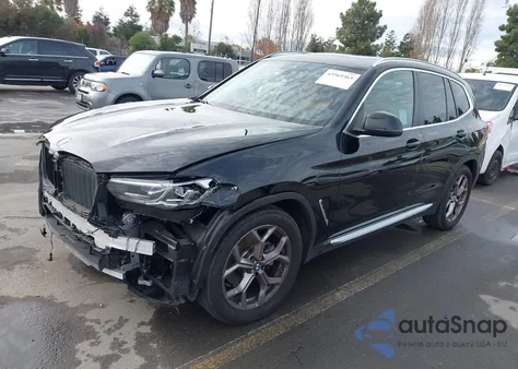 2022 BMW X3 xDrive30I z USA, uszkodzony, nr VIN 5UX53DP05N9M09803